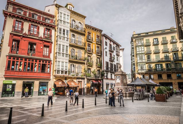 Bilbaon kaunis vanha kaupunki.