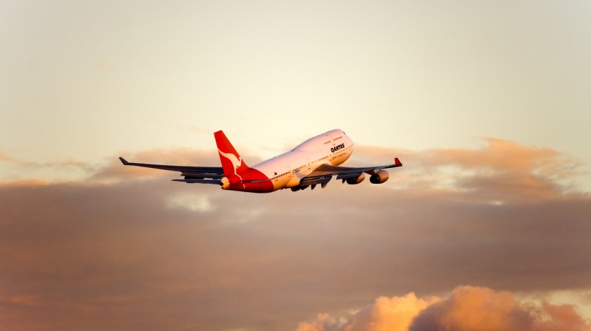 Australialainen lentoyhtiö Qantas on jo neljättä vuotta putkeen maailman turvallisin lentoyhtiö. Kuva: Dreamstime
