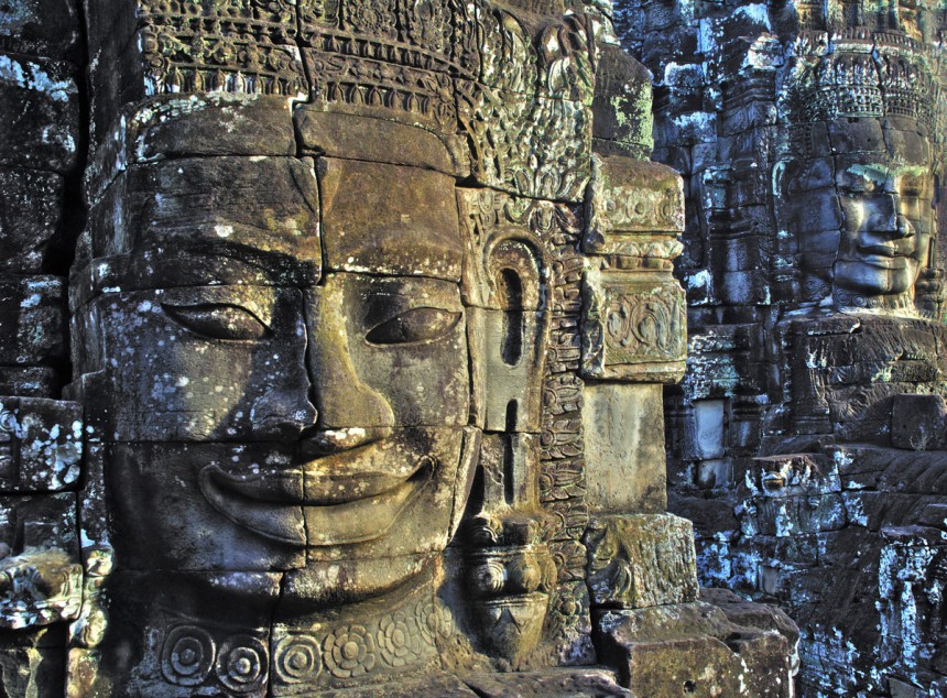 Bayonin temppelin kiviset kasvot Angkorissa. Kuva: © Simon Hack | Dreamstime.com