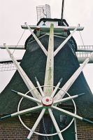 Tuulimylly lähikuvassa  Arnhem ulkoilmamuseo
