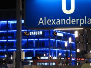 Berlin Alexander Platz by night