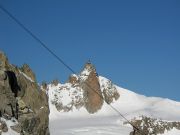 Aiguille du Midi Punta Helbronnerin puolelta nähtynä