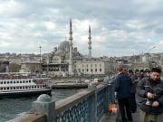 Galata Bridge and The Yeni Camii (The New Mosque)