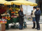 korttelipoliisi ja kukkakauppias