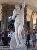 Louvressa Michelangelon The Dying Slave -patsas