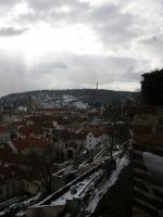 Prahan linnan muurilta Pertiniin päin