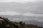Hobart Mt Wellingtonilta nähtynä