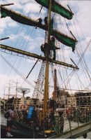 Upeita purjelaivoja Tall ship race-tapahtumassa