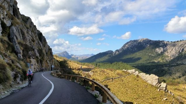 Mallorcalla tiet ovat hyvässä kunnossa ja niillä on ilo pyöräillä.