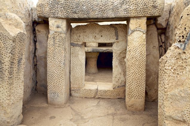 Yksi Maltan megaliittisita temppeleistä, joka on rakennettu noin 3000 eaa.