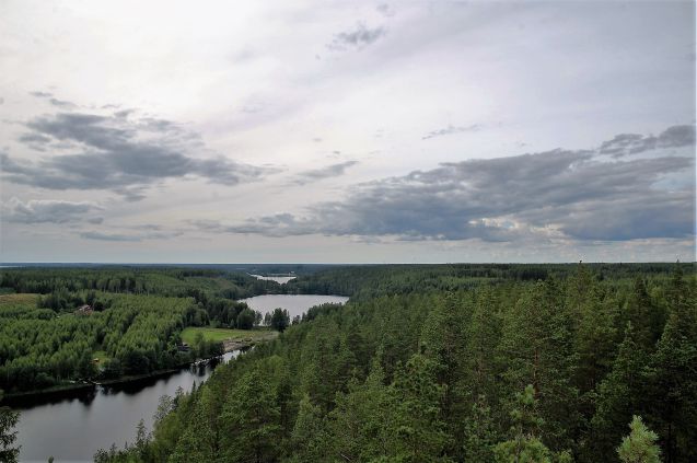 Näkymät kohti Laviaa Pirulanvuoren näkötornin huipulta. Kuva: Minna-Liisa Salonsaari