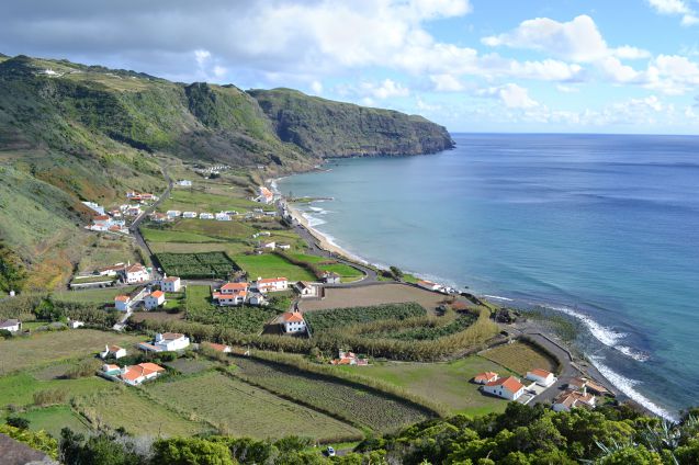 Praia Formosan rantaviivaa Santa Marian saarella.