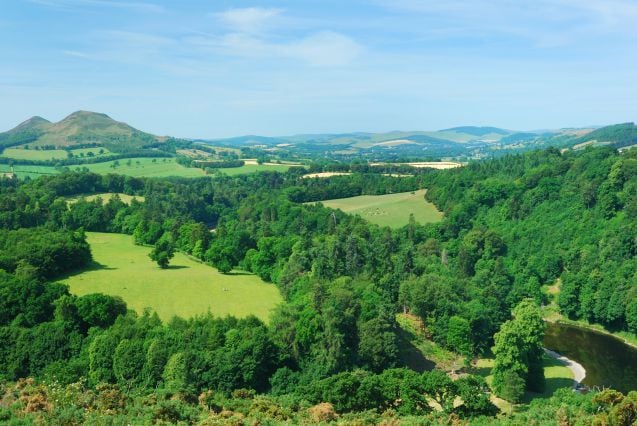 Eildon Hills Skotlannin Alamailla.