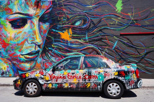 Wynwood Art Districtillä pääsee ihastelemaan taidokkaasti tehtyjä graffiteja.