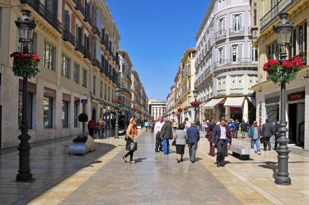 Calle Marqués de Larios on Malagan pääostoskatu.