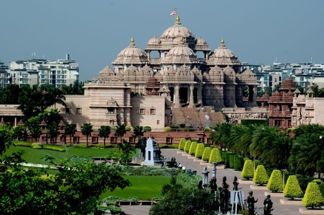 Akshardhamin hindutemppeli on yksi maailman suurimmista.