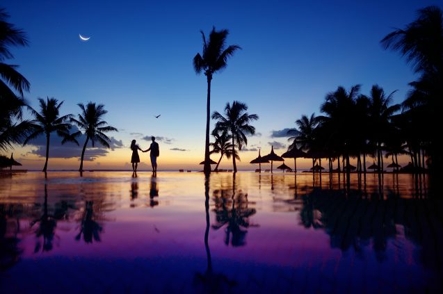 Eksoottinen Mauritius tunnetaan suosittuna häämatkakohteena.