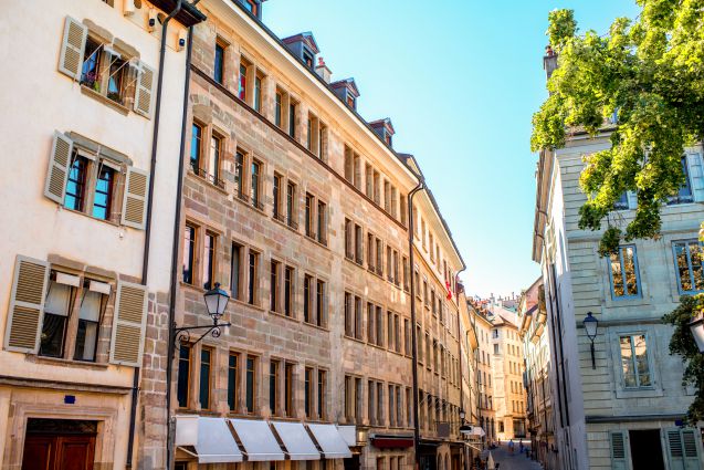 Geneven vanhan kaupungin suloiset kadut.