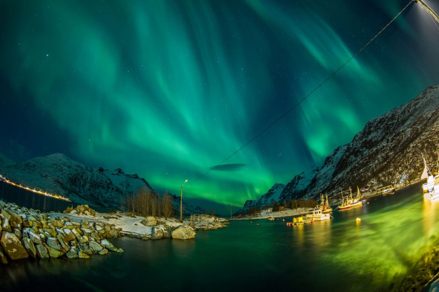 Jäämeren äärellä Pohjois-Norjassa syntyy taianomainen tunnelma. Kuva: © Jamen Percy | Dreamstime.com