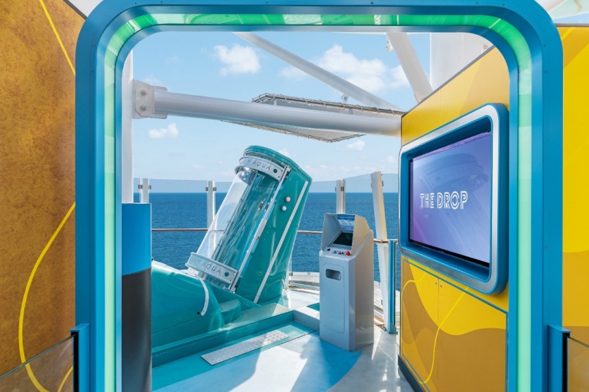 The Drop -liukumäki on yksi aluksen uutuuksista. Kuva: Norwegian Cruise Line