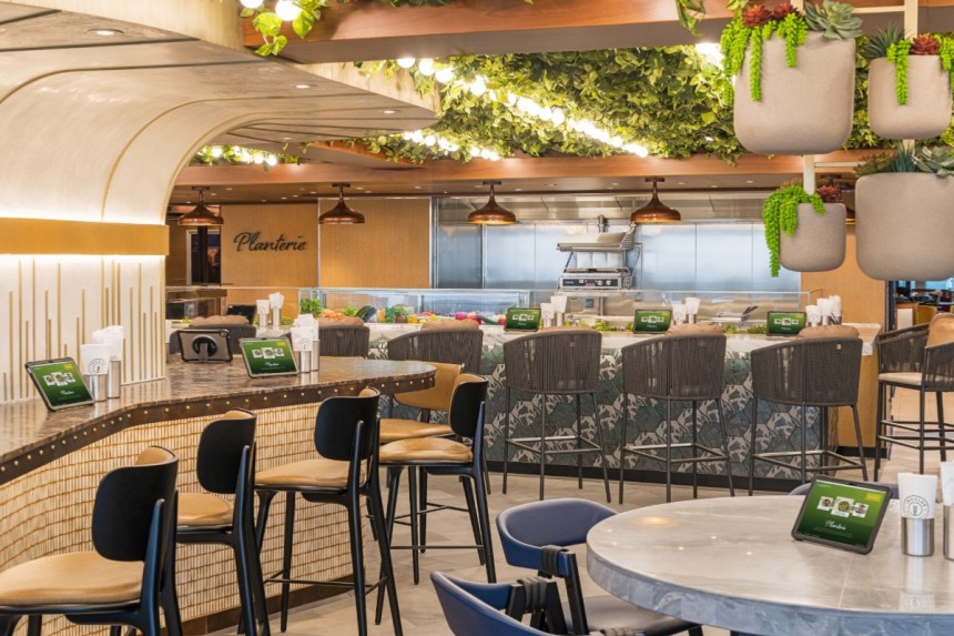 Kasvisravintola Planterie on ruokatorin uutuus. Kuva: Norwegian Cruise Line