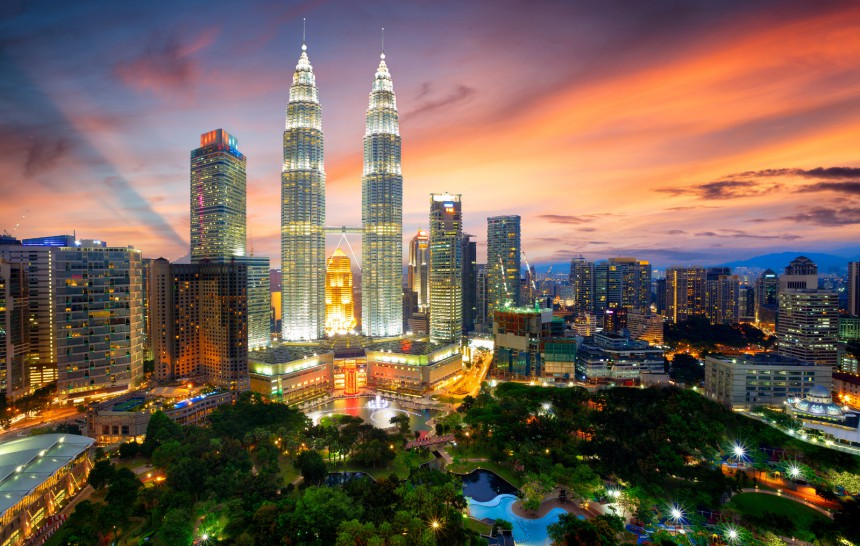 Malesian pääkaupunki Kuala Lumpur löytyy - ehkä hieman yllättäen - listan edullisimmasta päästä. Kuva: Dreamstime
