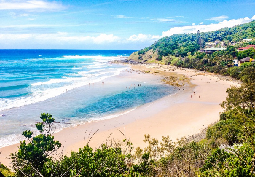 Australian itärannikolla sijaitseva Byron Bay on noussut suosituksi kohteeksi surffaajien johdolla.