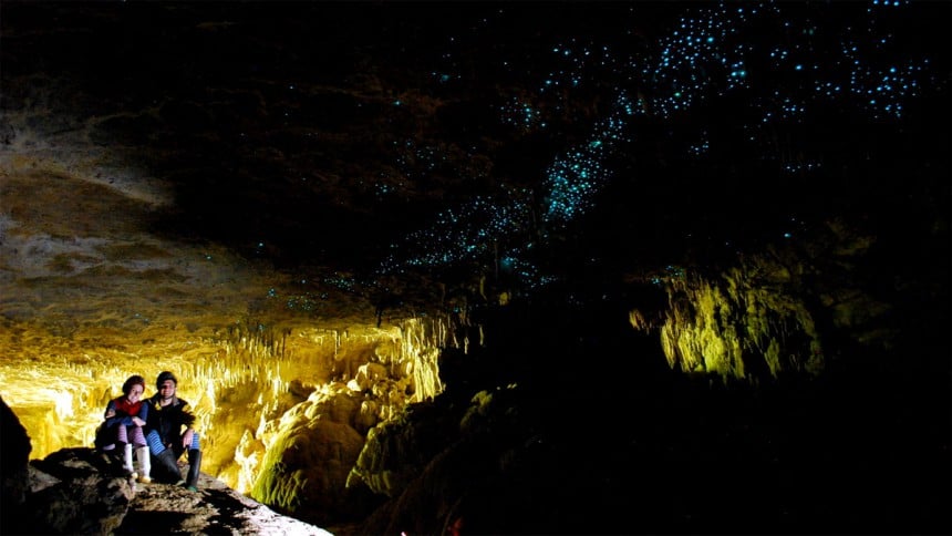 Waitomon luolissa on mystinen tunnelma. Kuva: Flickr/Donnie Ray Jones