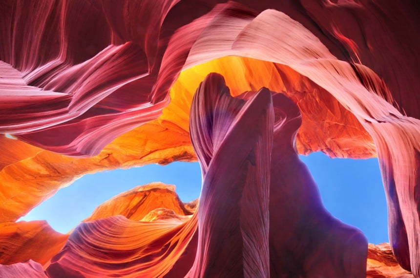 Kuin hämmentävä, oranssina hehkuva taideteos - Yksi maailman kauneimmista kuvauskohteista löytyy Arizonasta