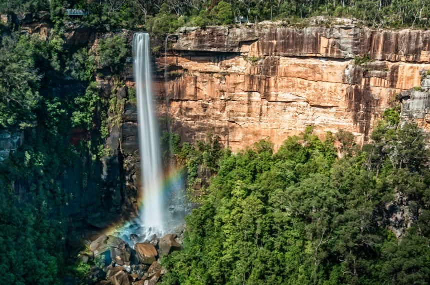 Mortonin kansallispuistossa sijaitseva Fitzroy Falls on näyttävä näky sateisen kauden jälkeen