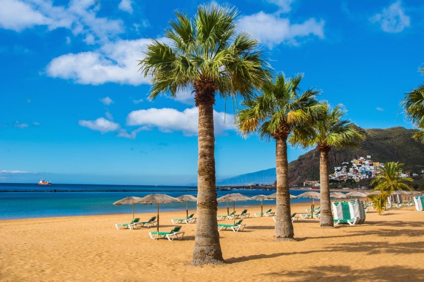 Playa de las Teresitas, Teneriffan Santa Cruzissa.