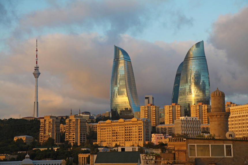 Azerbaidzanin pääkaupungin, Bakun futuristista arkkitehtuuria. Kuva: © Dmitry Erokhin | Dreamstime.com