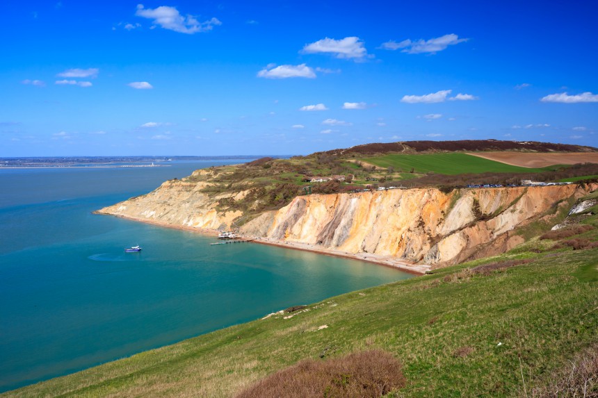 Isle of Wightin jylhät kalliomaisemat ovat ihastuttava näky.