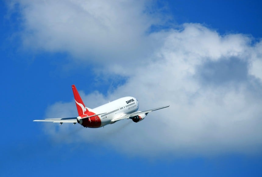Maailman turvallisimmaksi lentoyhtiöksi luokiteltu lentoyhtiö on Qantas. Kuva: Dreamstime