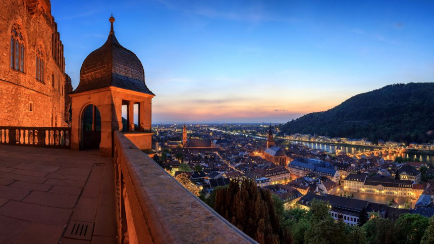 Heidelbergin linnalta on upea näköala alas kaupunkiin. Kuva: Heidelberg Marketing